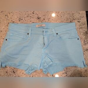 Rich & Skinny Light Blue Frayed Jean Shorts Size 29
